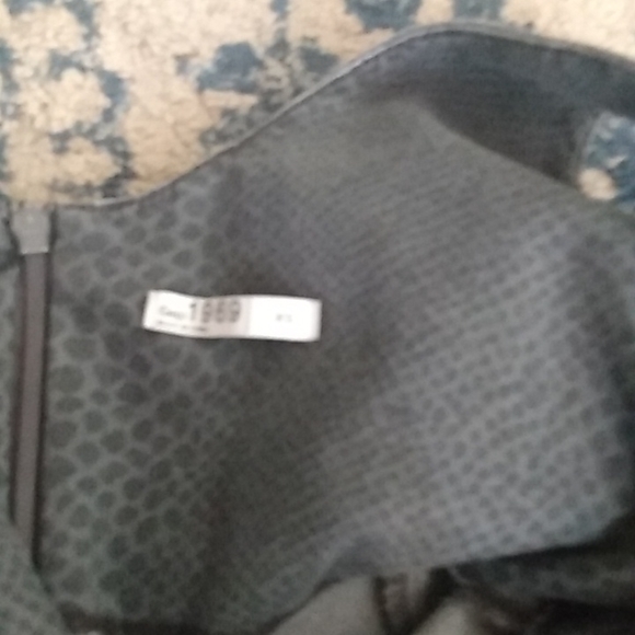 Gap 1969 gray snake print denim bodycon wiggle dress xs - Picture 4 of 5